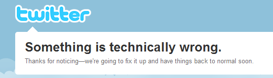 Twitter încă o eroare tehnică, noroc că pe week end twitter error Twitter încă o eroare tehnică, noroc că pe week end