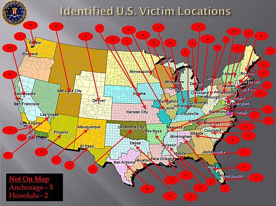 Identified US Victim Locations 22 de români au dat ţepe online de 10 milioane de dolari