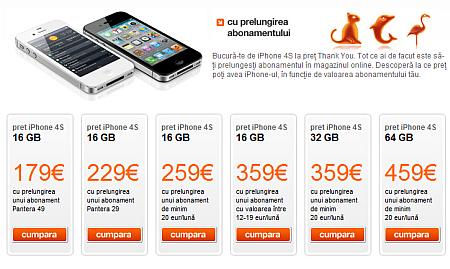 iphone 4s pret Orange prelungire iPhone 4S   pret la Orange