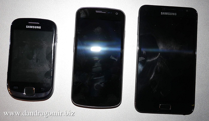 Comparativ - Galaxy Fit, Galaxy Nexus, Galaxy Note